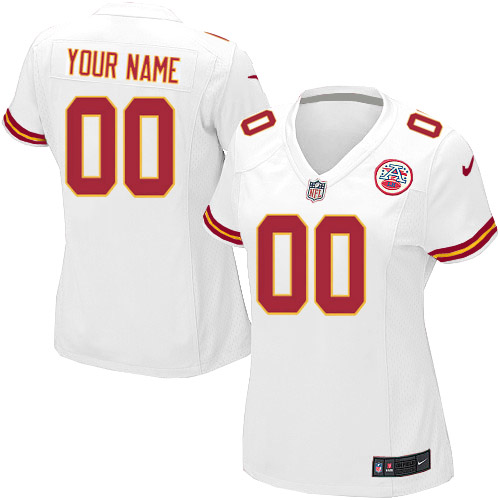 Nike Kansas City Chiefs Customized White Stitched Women's NFL Jersey